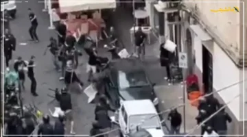 مشاهد عنف واعتقالات.. اشتباكات تسبق مواجهة نابولي وسبورتنج لشبونة (فيديو) 1